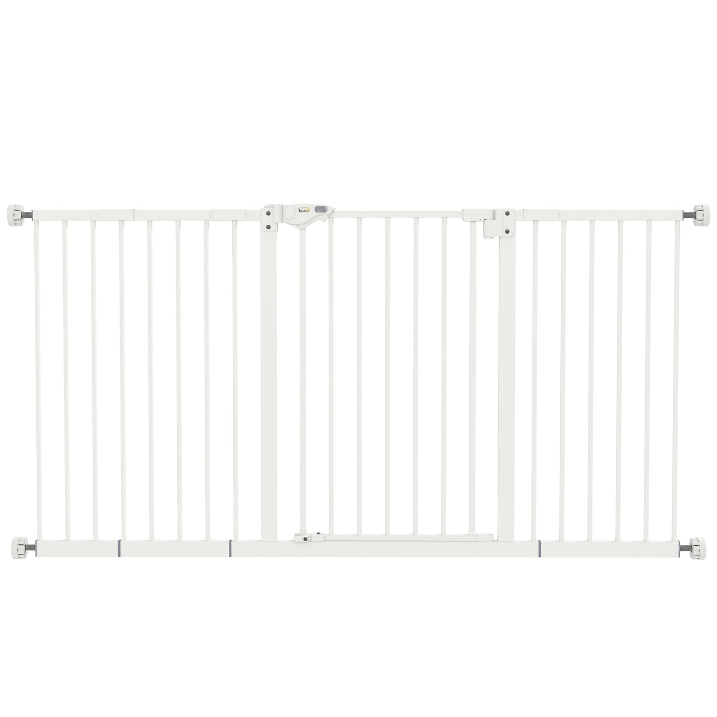Photo of PawHut Adjustable Safety Gate w/ Three Extensions, Four Adjustable Screws, White in White colour on a white background