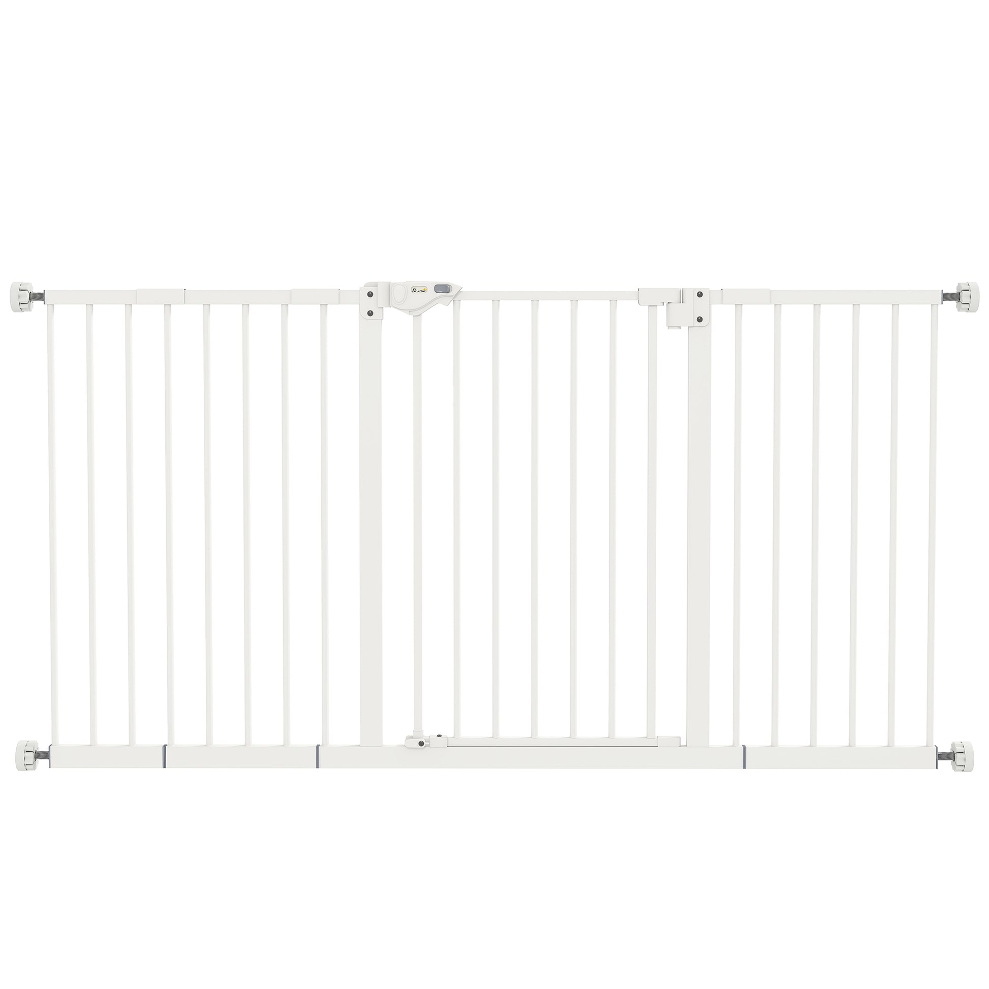 Photo of PawHut Adjustable Safety Gate w/ Three Extensions, Four Adjustable Screws, White in White colour on a white background