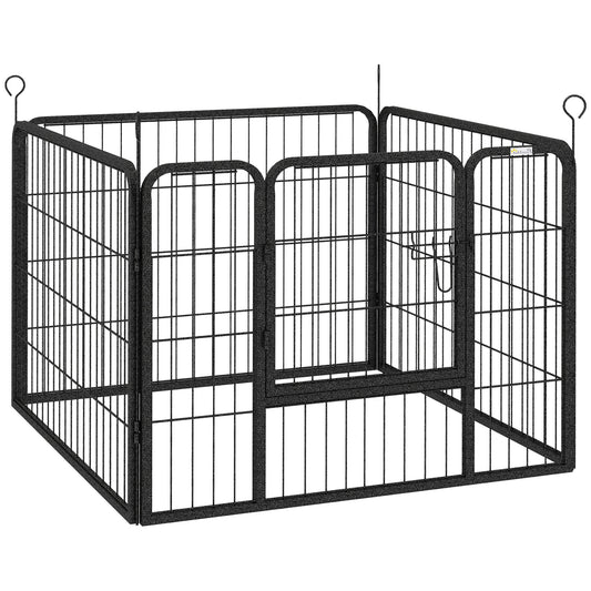 Photo of PawHut Heavy Duty Dog Playpen, 4 Panel Puppy Pen, Foldable Dog Kennel Both Indoor Outdoor Use Collapsible Design 82L x 82W x 60H (cm) in (cm) colour on a white background