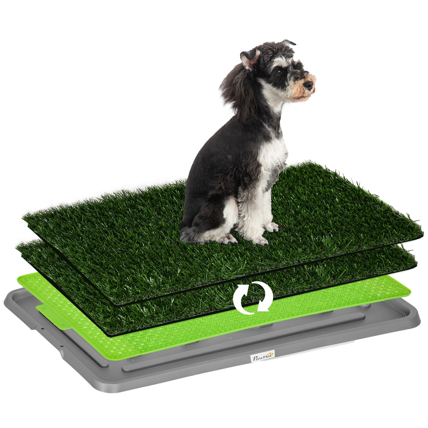Photo of PawHut Artificial Grass Dog Toilet with Tray for Potty Training Indoor Outdoor, 2 Packs, 67 x 41cm in 41cm colour on a white background