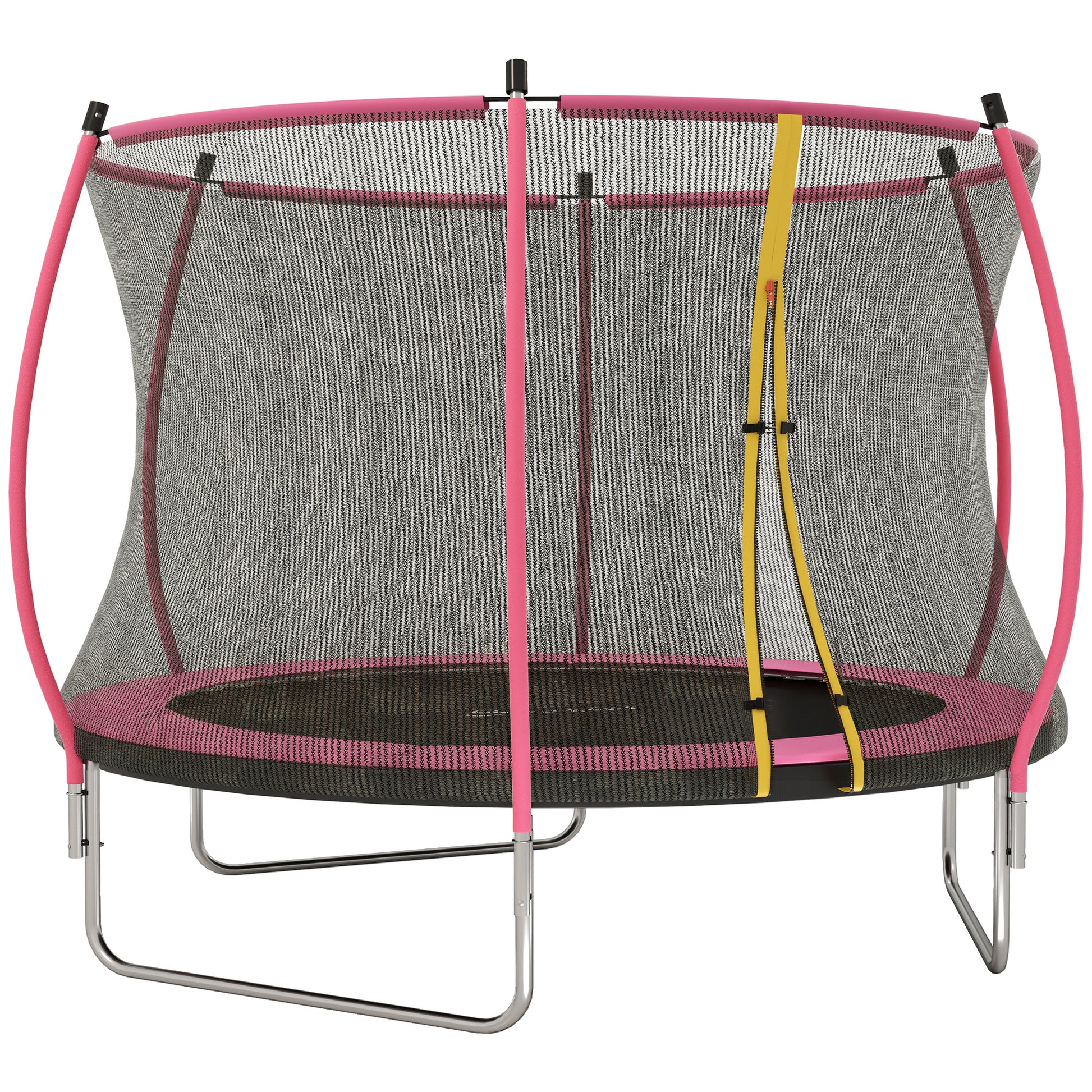 Photo of SPORTNOW 10ft Outdoor Trampoline with Enclosure Net, Spring Cover, Pink in Pink colour on a white background