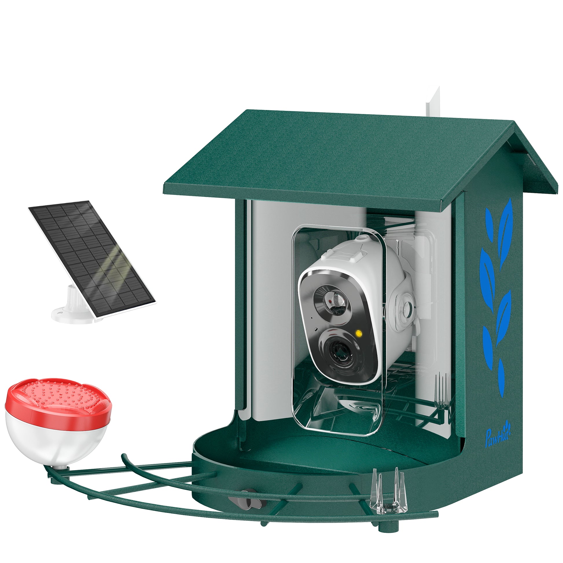 Photo of PawHut Smart Bird Feeder Camera 2K HD with AI Identifies 16,000+ Species, 2K HD Auto Capture Video, APP Instant Notifications in Notifications colour on a white background