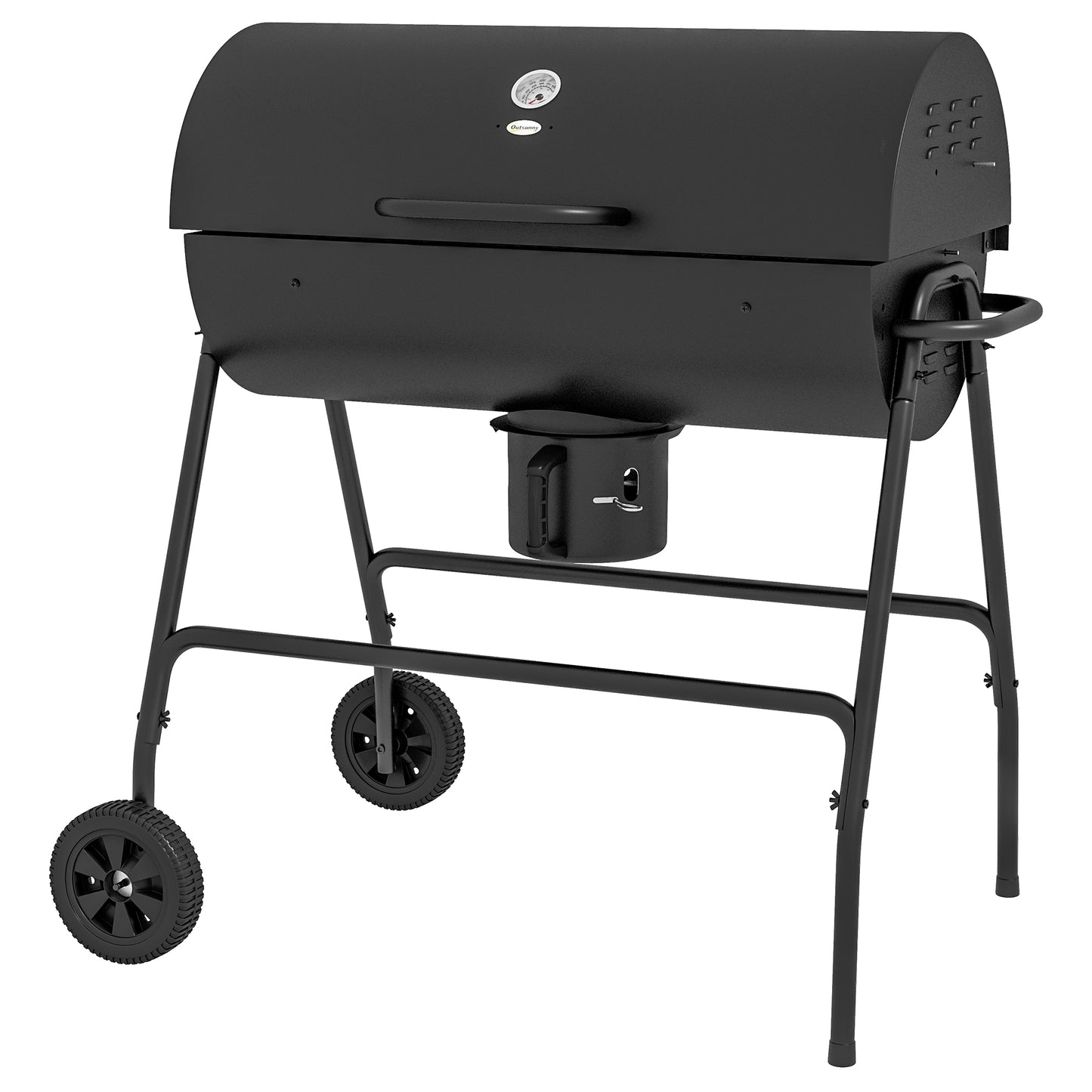 Photo of Outsunny Steel Charcoal BBQ, with Ash Catcher and Warming Rack in Rack colour on a white background