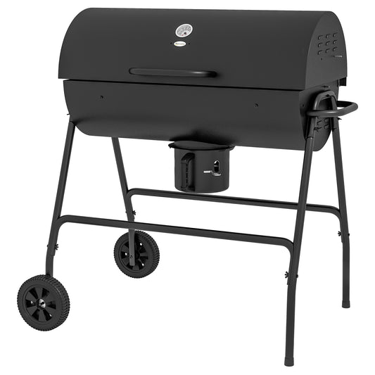Photo of Outsunny Steel Charcoal BBQ, with Ash Catcher and Warming Rack in Rack colour on a white background