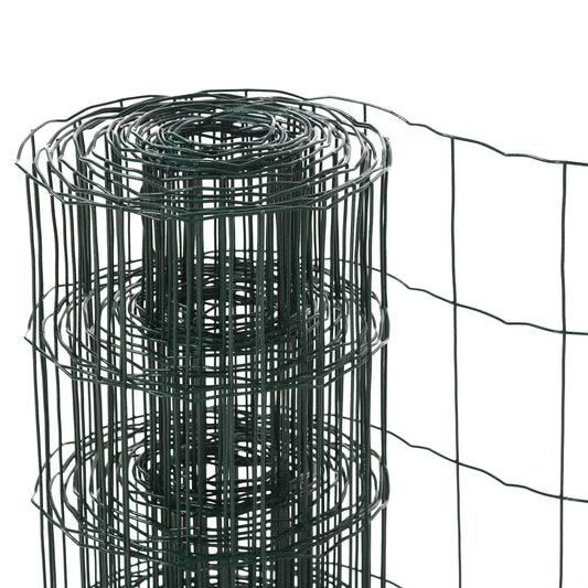 Photo of PawHut 0.6M x 10M Chicken Wire Mesh Roll Rabbit Poultry Animal Fence PVC Coated Steel Metal Garden Netting Fencing in Fencing colour on a white background