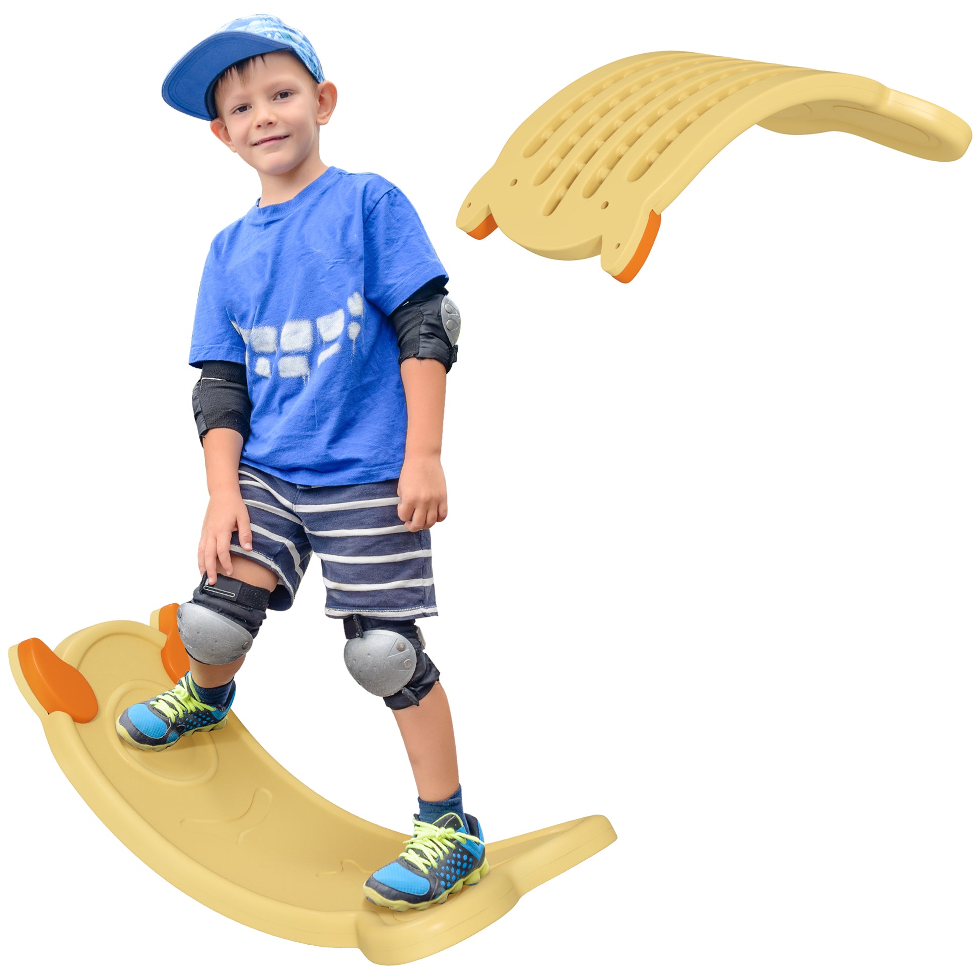 Photo of AIYAPLAY Balance Board for Kids Balance Training & Sensory Play, Yellow in Yellow colour on a white background