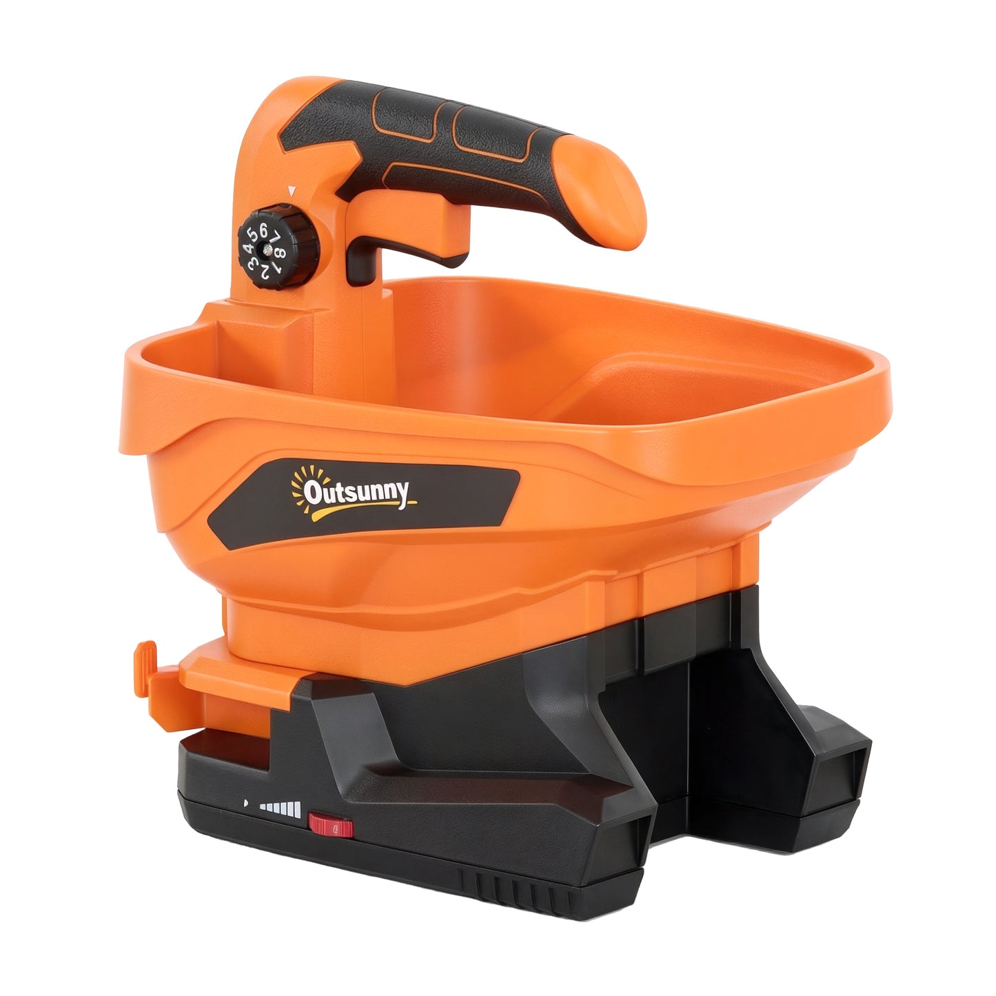 Photo of Outsunny Cordless Spreader, 3.3L Handheld Seed Spreader with Adjustable Scatter Width, Adjustable Flow, USB Charging Cable in Cable colour on a white background