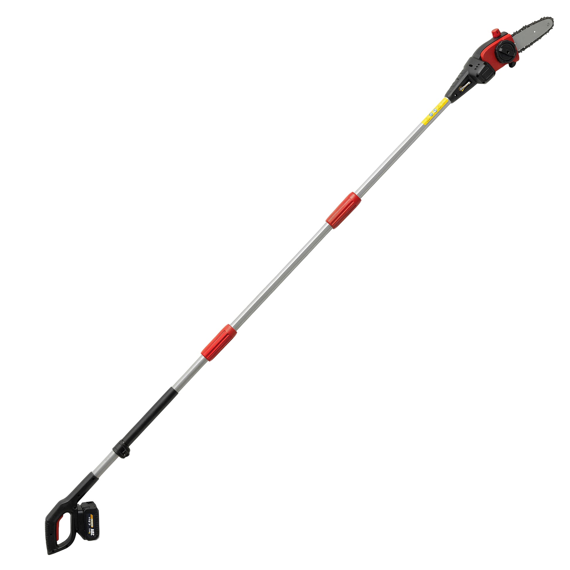 Photo of Outsunny 18V 8" Cordless Pole Chainsaw, 1.94m/2.56m Electric Chainsaw with 2 x 4.0Ah Batteries, Charger, Auto Lubrication in Lubrication colour on a white background