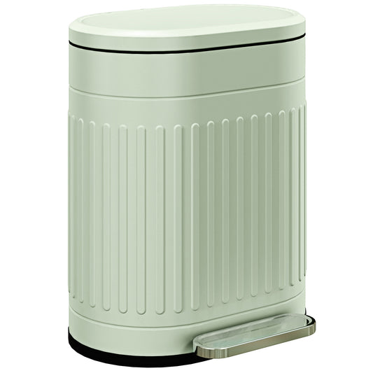Photo of HOMCOM 20L Metal Kitchen Bin, with Soft-Close Lid - Light Green in Green colour on a white background