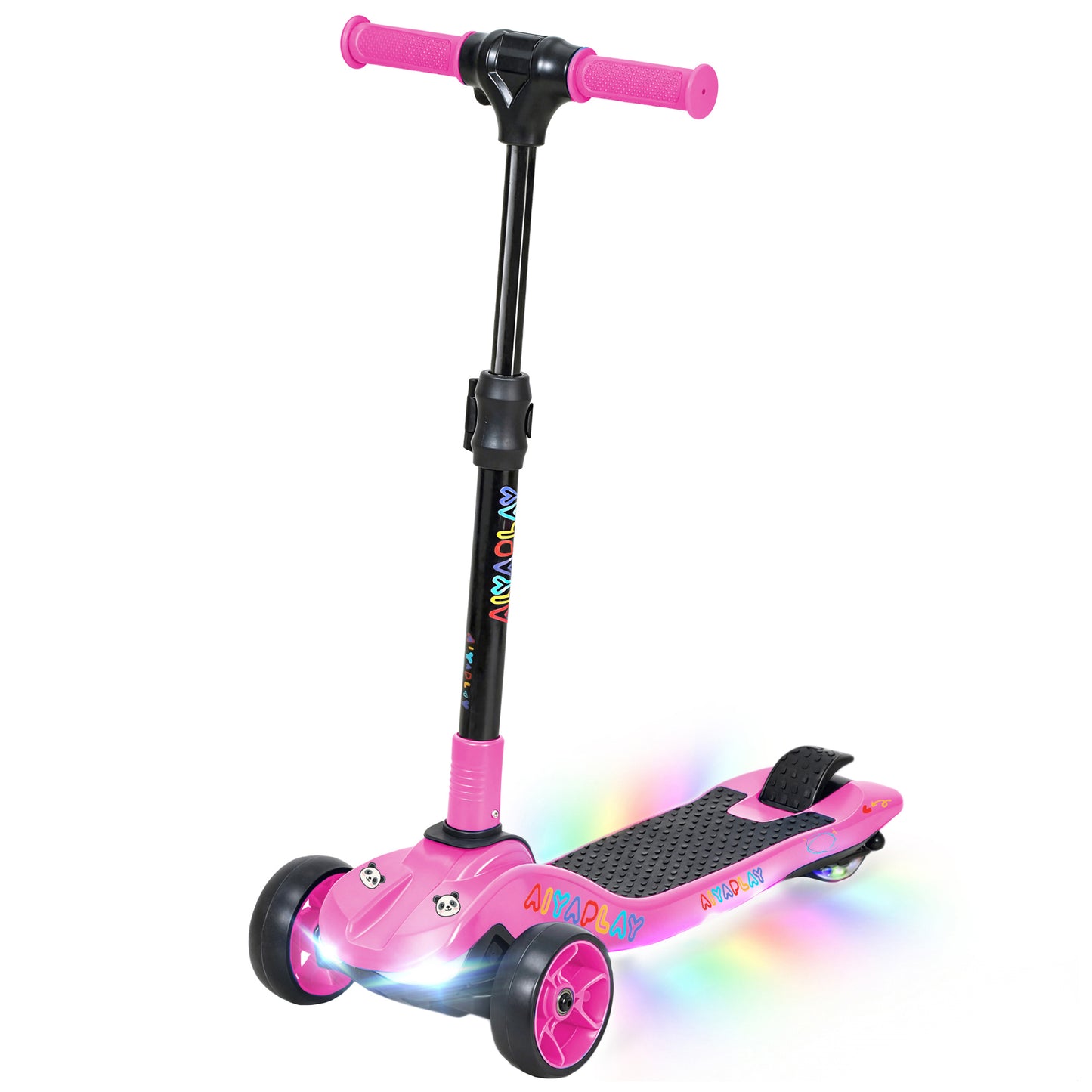 Photo of AIYAPLAY Three-Wheel Foldable Electric Scooter for Kids Aged 6-10 Years, Pink in Pink colour on a white background