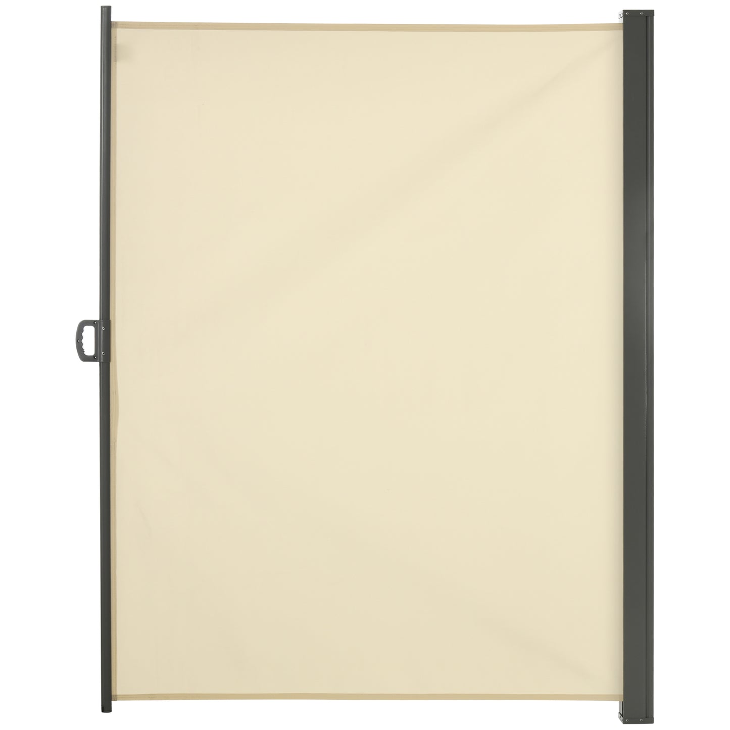 Photo of Outsunny Retractable Sun Side Awning Screen Fence Patio Garden Wall Balcony Screening Panel Outdoor Blind Privacy Divider (3x2M, Cream) in Cream) colour on a white background