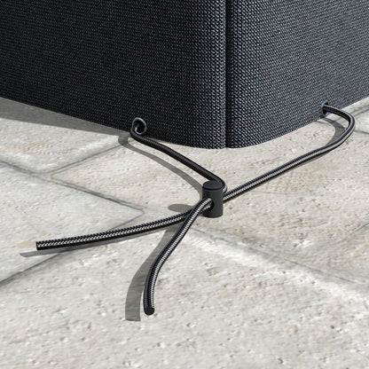 Furniture cover corner with an adjustable drawcord and cord lock