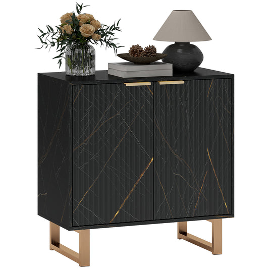 Photo of HOMCOM Elegant Storage Sideboard - Black/Gold-Tone in Black/Gold-Tone colour on a white background