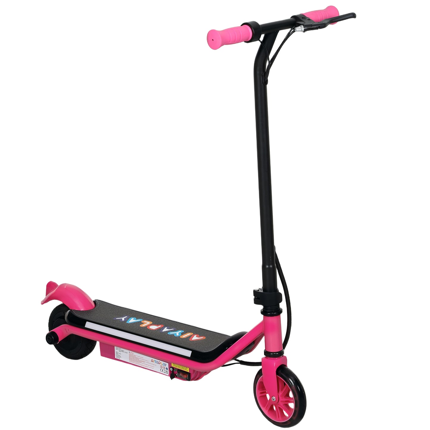 Photo of AIYAPLAY Electric Scooter for Kids Aged 6-14 Years, with Colourful Lights, Pink in Pink colour on a white background