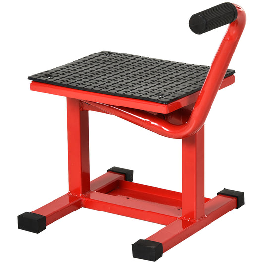 Photo of DURHAND Steel Motorbike Jack Lift, 27.5 / 39.5 H cm - Red in Red colour on a white background