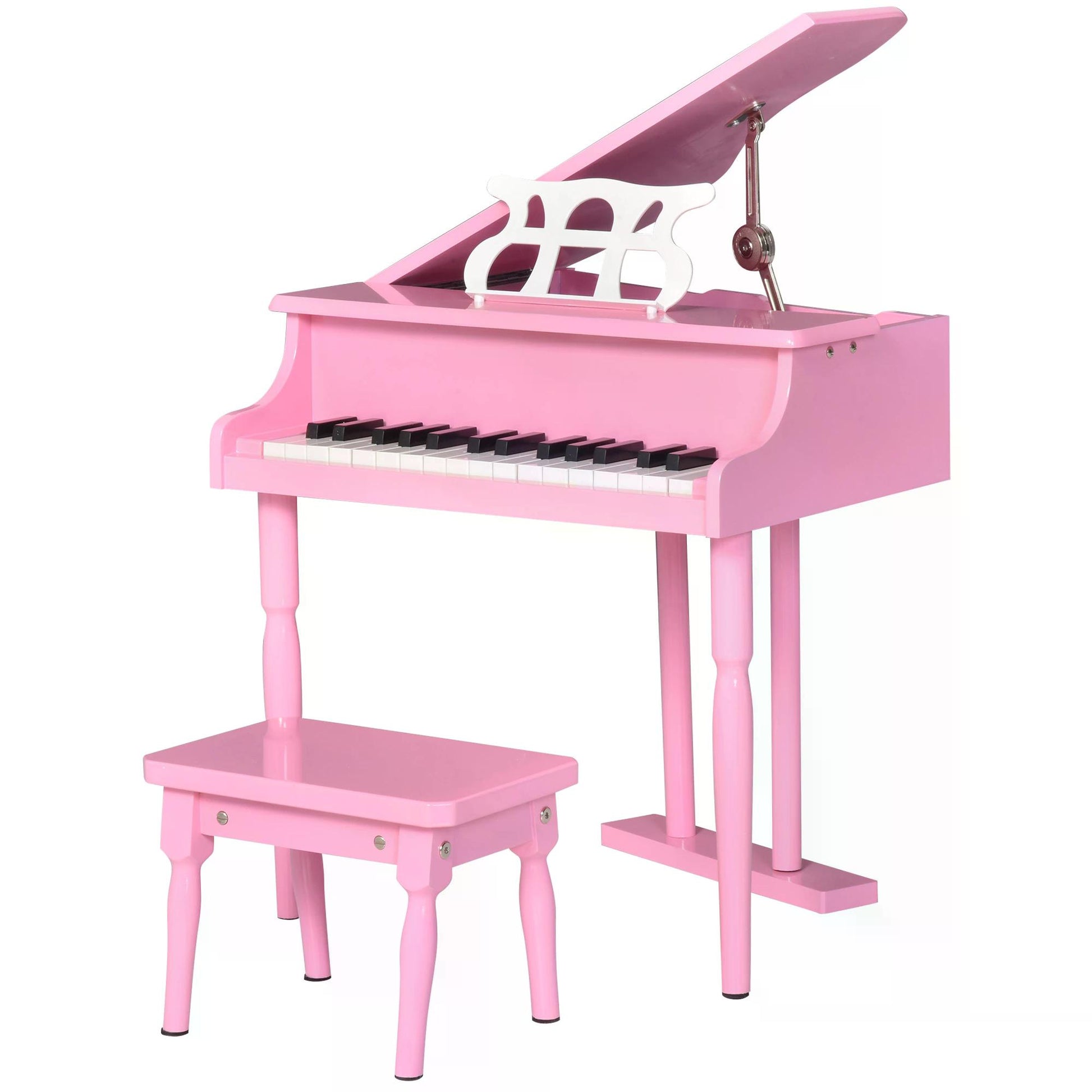 Photo of HOMCOM 30 Keys Mini Kids Piano for Child with Music Stand and Bench Best Gifts Toy in Toy colour on a white background