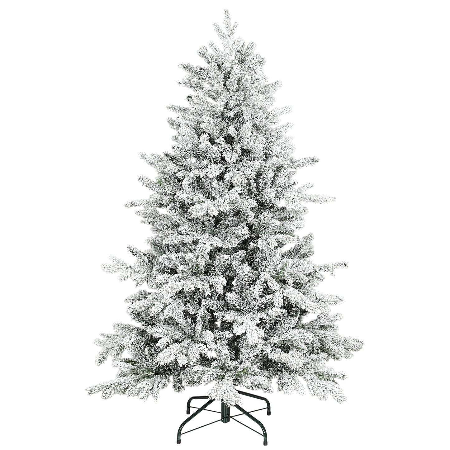 Photo of HOMCOM 5ft Snow Flocked Artificial Christmas Tree in Tree colour on a white background