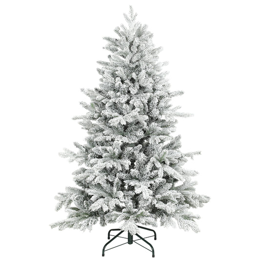 Photo of HOMCOM 5ft Snow Flocked Artificial Christmas Tree in Tree colour on a white background