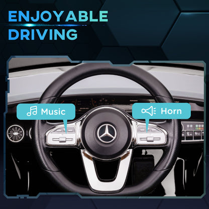 Ride-on car steering wheel with music and horn controls