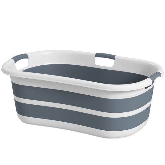Photo of PawHut Dog Bath Tub, Portable Foldable Dog Bathtub with Drainage Hole, for Small Dogs Puppies Grey in Grey colour on a white background