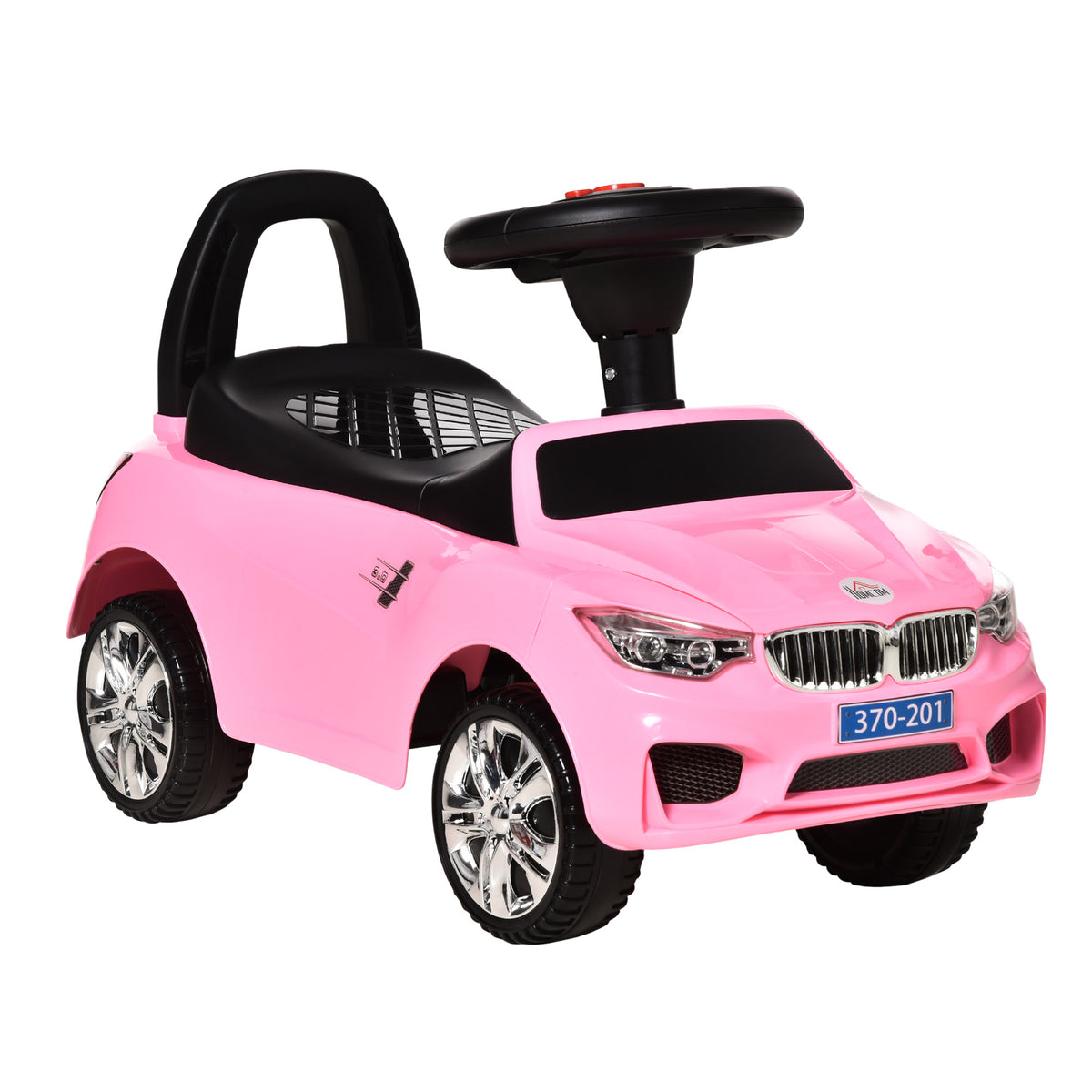 Photo of HOMCOM Ride on Car Baby Toddler Walker Foot to Floor Sliding Car Slider, Pink in Pink colour on a white background