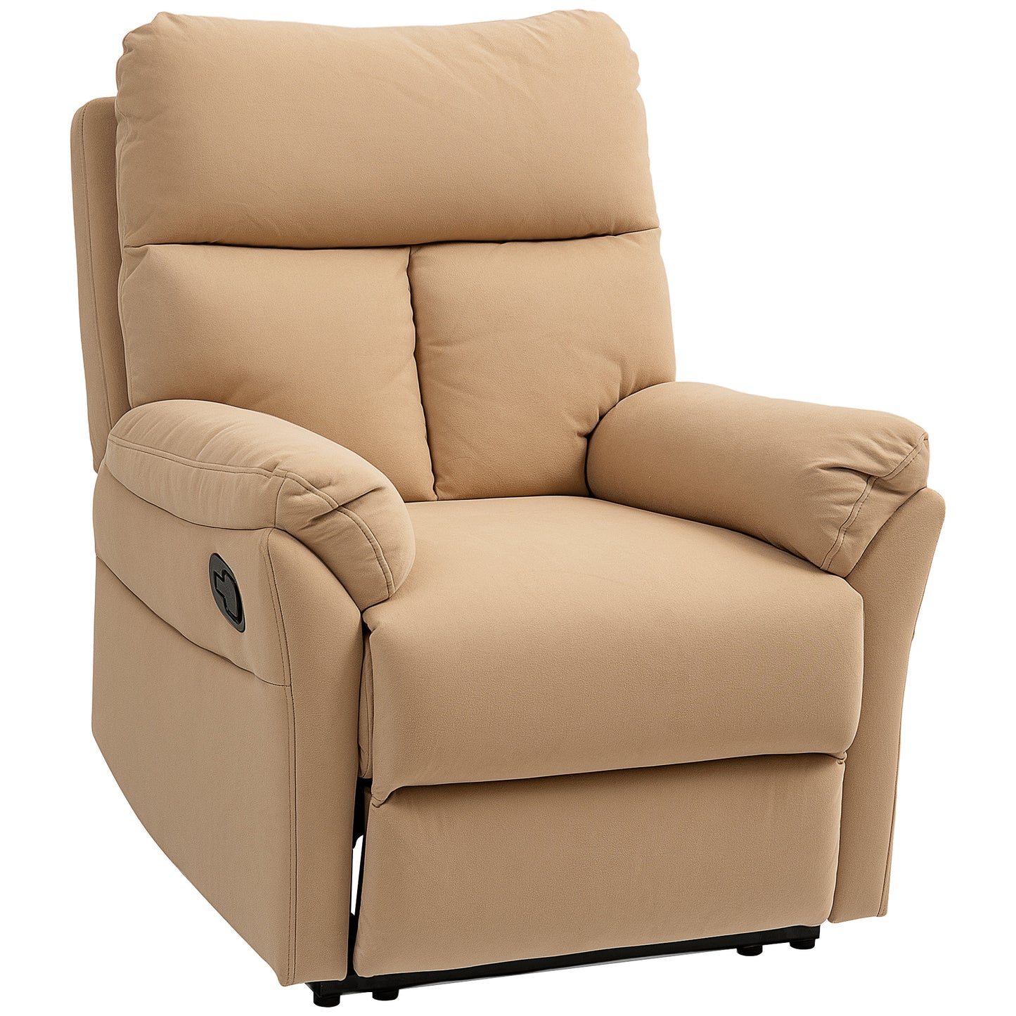 Photo of HOMCOM 140° Manual Reclining Armchair, with Footrest - Light Brown in Brown colour on a white background