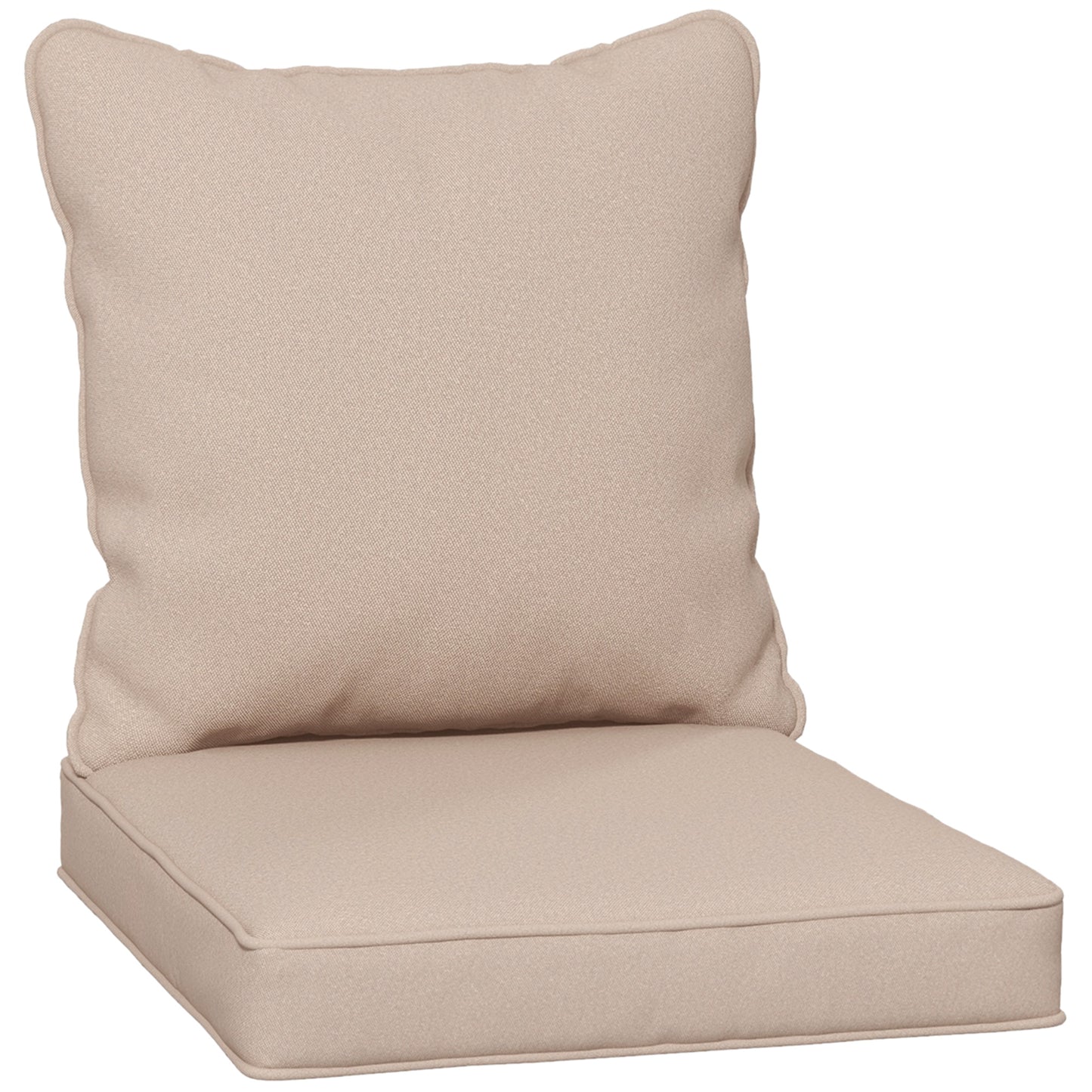 Photo of Outsunny Seat and Back Padded Cushion Set, CUSHION ONLY - Beige in Beige colour on a white background
