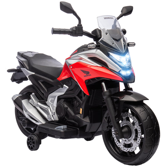 Photo of AIYAPLAY 12V Honda Licensed Kids Electric Motorbike w/ Music, Safety lights, Early Education Function, for Ages 3-6 Years, Red in Red colour on a white background