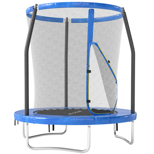 Photo of SPORTNOW 6ft Trampoline with Safety Enclosure Net, Steel Frame Outdoor Trampoline, with Edge, Safety Cover in Cover colour on a white background