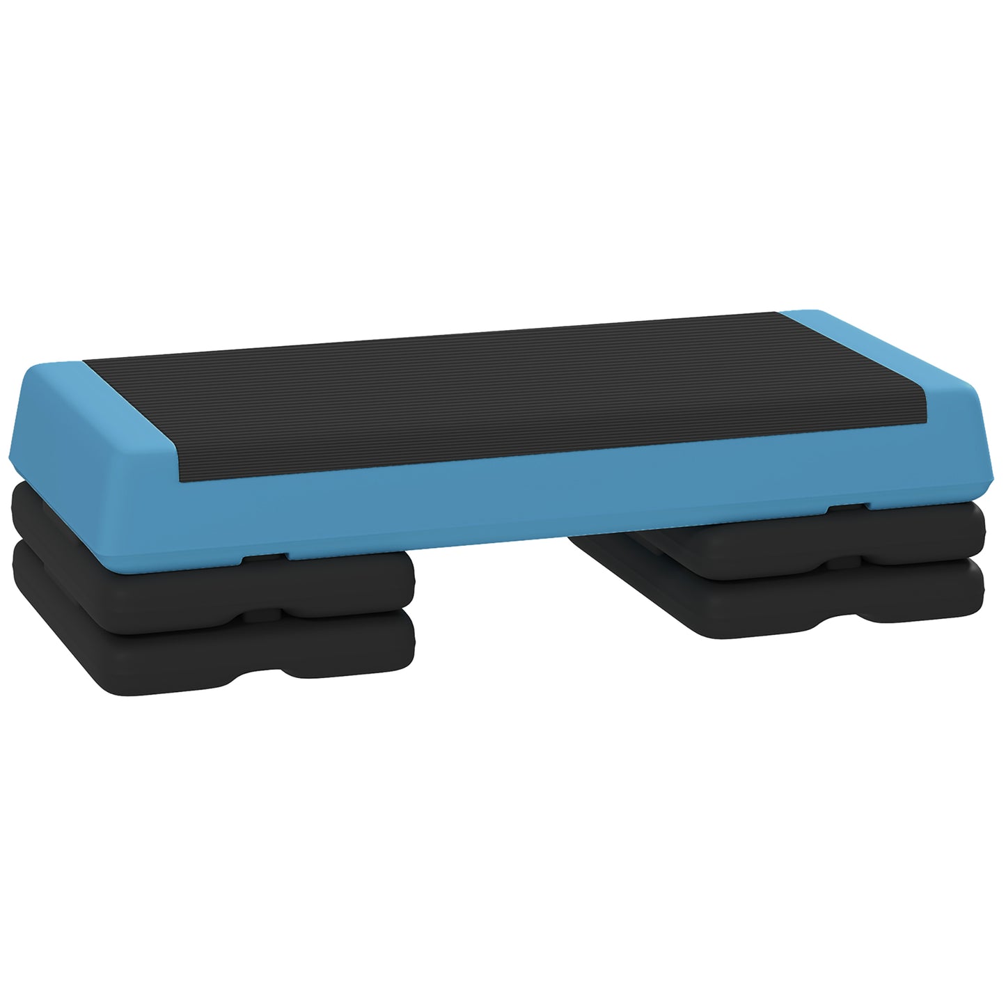 Photo of SPORTNOW Adjustable Fitness Stepper, with Non-Slip Surface, for Home, Gym, Office Workout, Light Blue in Blue colour on a white background