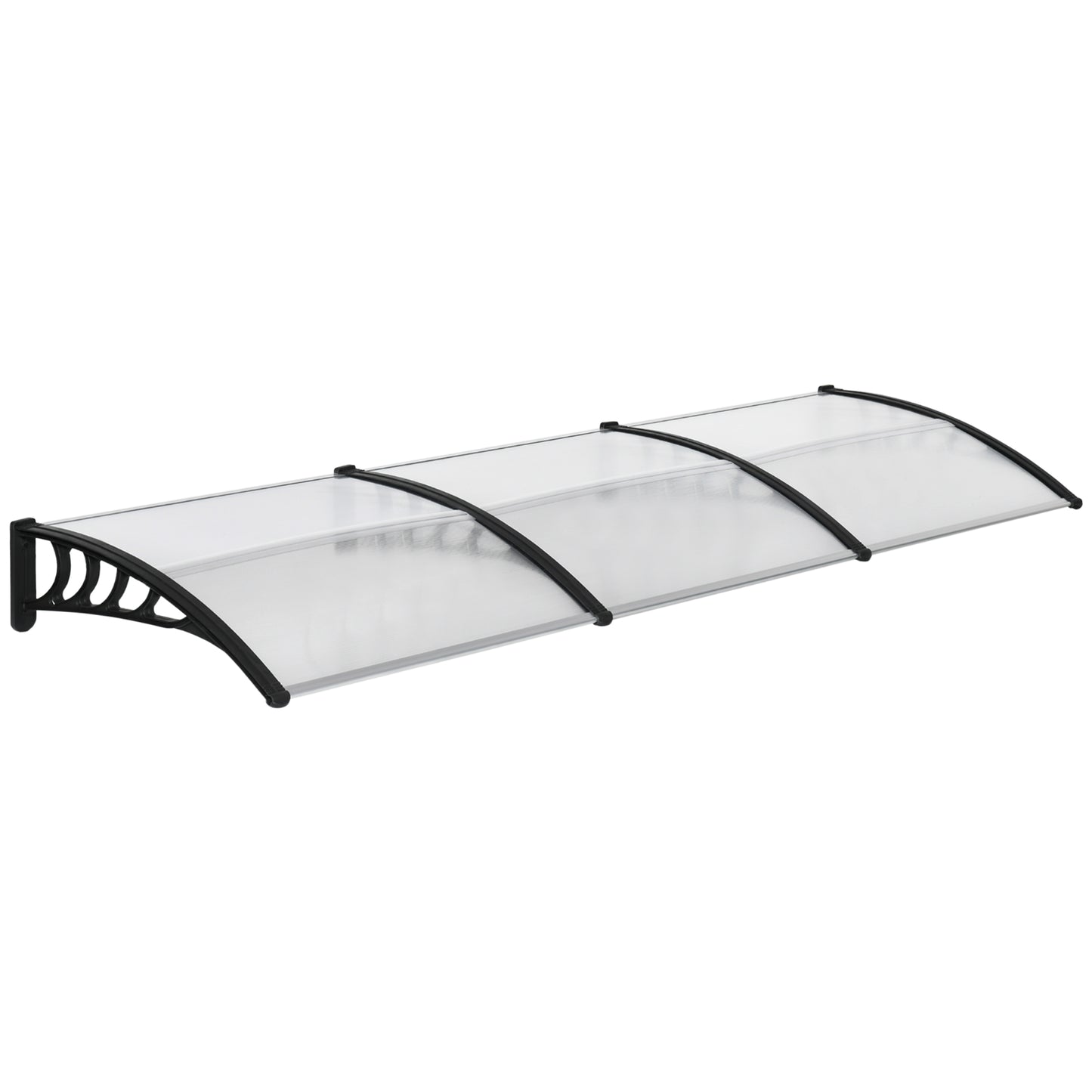Photo of Outsunny Front Door Canopy, Outdoor Awning, Rain Shelter, 303 x 96cm , Clear in Clear colour on a white background