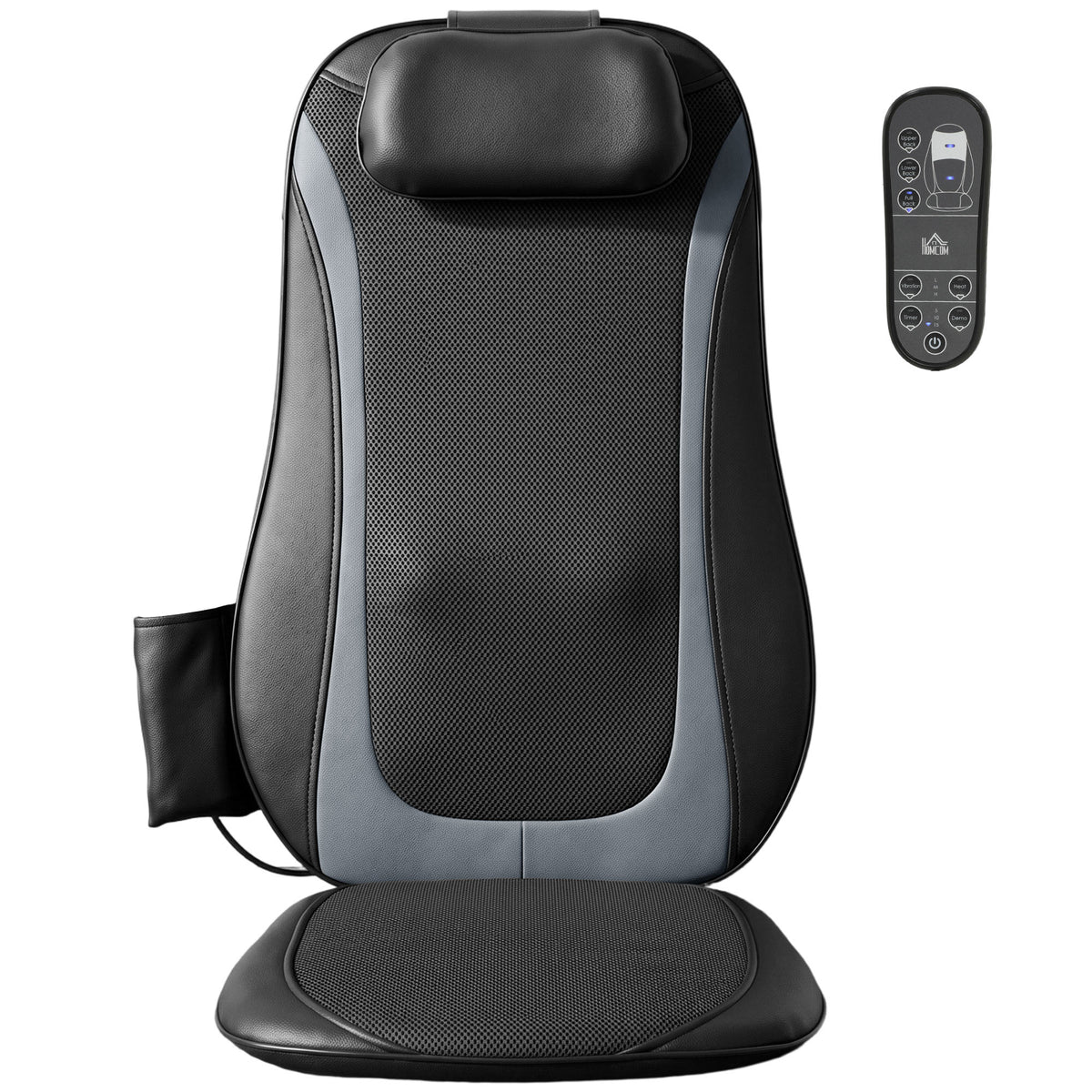 Photo of HOMCOM Back Massager with Heat, Deep Tissue Kneading Massage Chair with 3-Level Seat Vibration, Massage Chair Pad for Back Pain in Pain colour on a white background