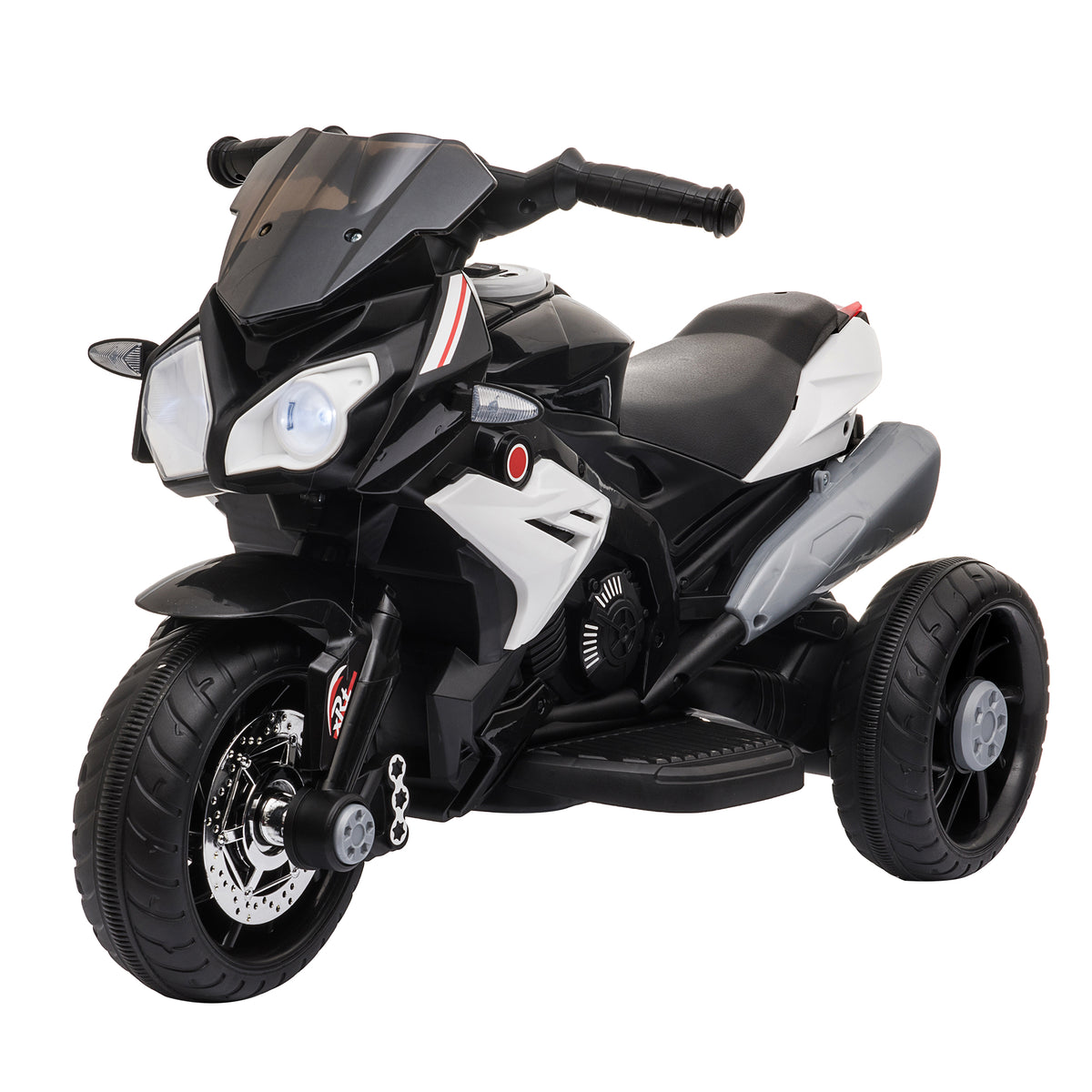 Photo of HOMCOM Kids Electric Motorcycle Ride-On Toy, with Three Wheels, Music, Horn, Lights in Lights colour on a white background