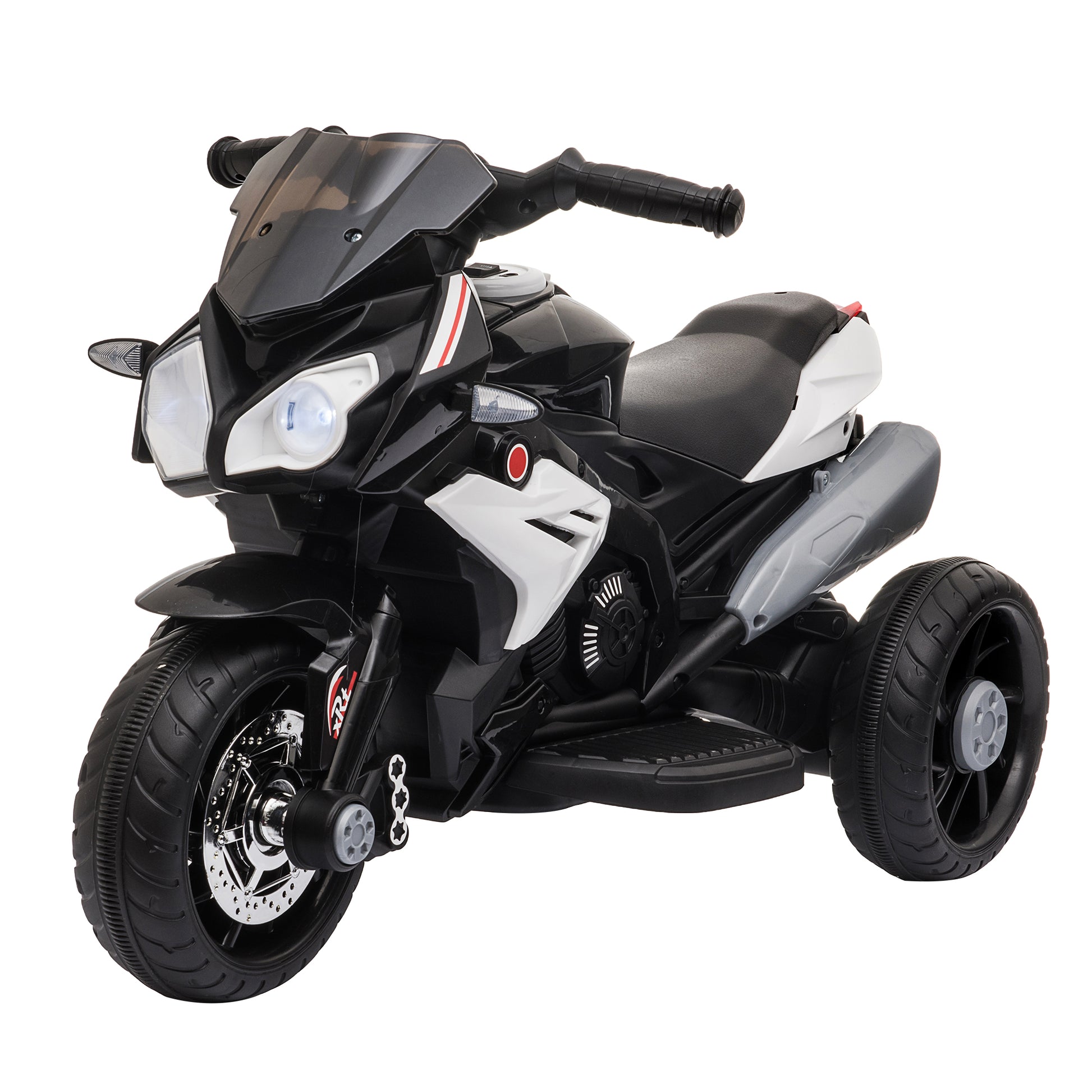 Photo of HOMCOM Kids Electric Motorcycle Ride-On Toy, with Three Wheels, Music, Horn, Lights in Lights colour on a white background