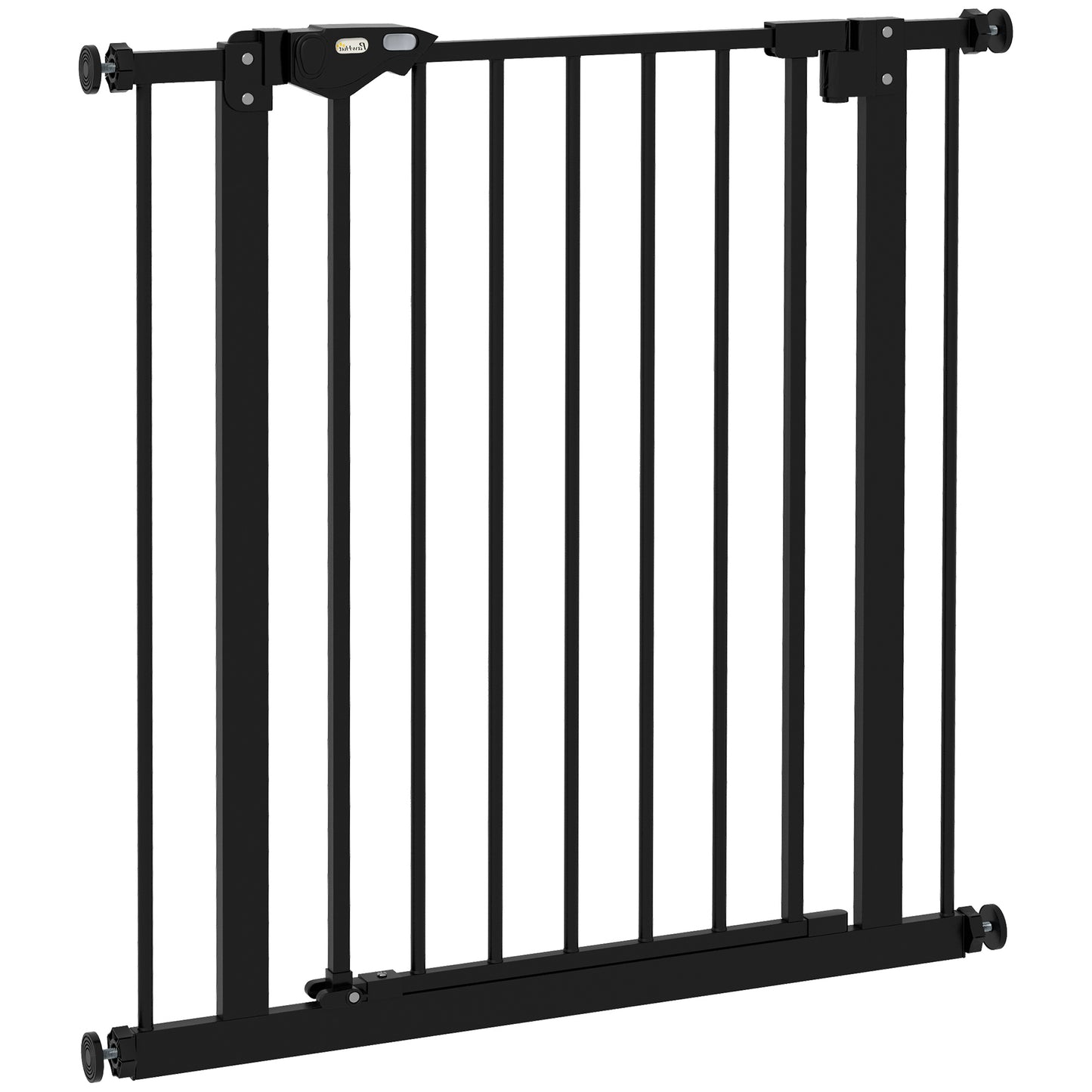 Photo of PawHut Adjustable Safety Gate w/ One Extensions, Four Adjustable Screws, Black in Black colour on a white background