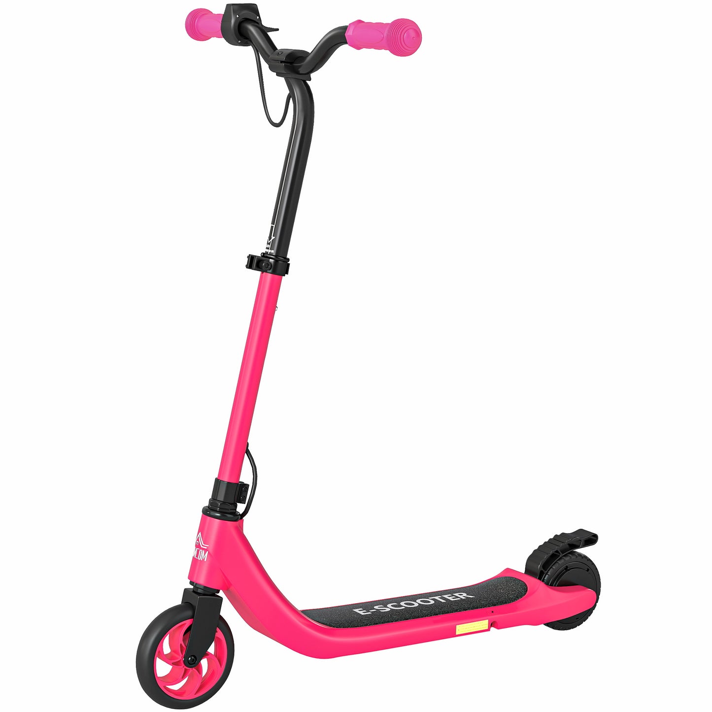 Photo of HOMCOM Electric Scooter for Kids 6+, Foldable E Scooter, Up to 8 KM/H, Maximum Range 6 KM, Adjustable Height, Pink in Pink colour on a white background