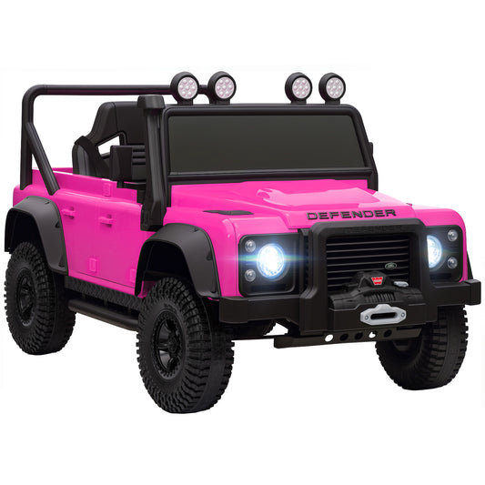 Photo of AIYAPLAY Kids Ride On Car with Remote Control, Music, Horn, 4 Spring Suspension Wheels, LED Lights for 3-5 Years Old, Pink in Pink colour on a white background