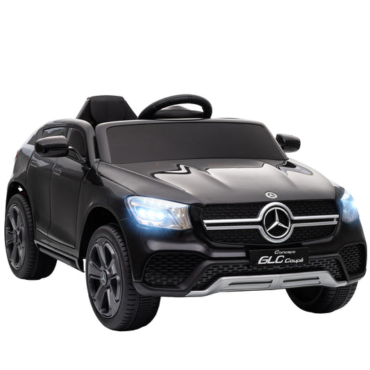 Photo of AIYAPLAY Mercedes-Benz GLC Licensed Kids Ride on Car with Remote Control, Soft Start, MP3, LED Headlights, Black in Black colour on a white background