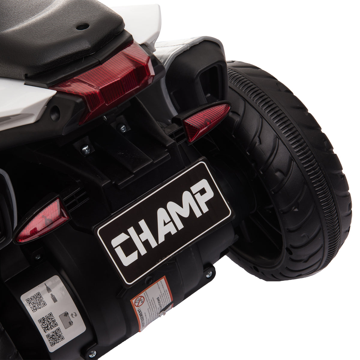 HOMCOM Kids Electric Motorcycle, 6V Ride on Motorcycle with 3 Wheels, LED Headlight, Music, Horn for Boys Girls 3-5 Y, Black