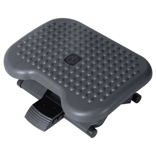 Photo of HOMCOM Footrest Adjustable Height & Angle Tilting Platform Home Office Foot Rest Charcoal Grey in Grey colour on a white background