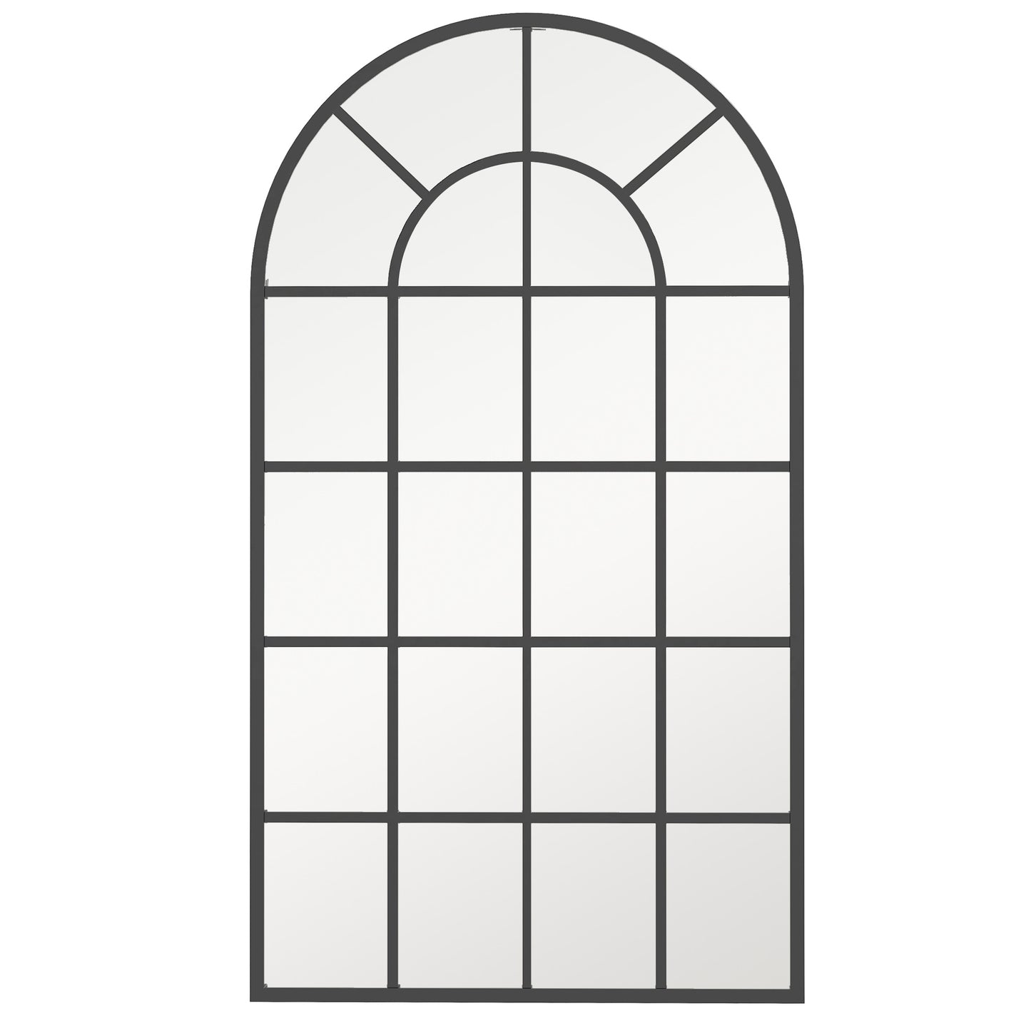 Photo of HOMCOM 110 x 65 cm Arched Decorative Wall Mirror for Bedroom Living Room, Modern Window Bathroom Mirror for Home Decor in Decor colour on a white background