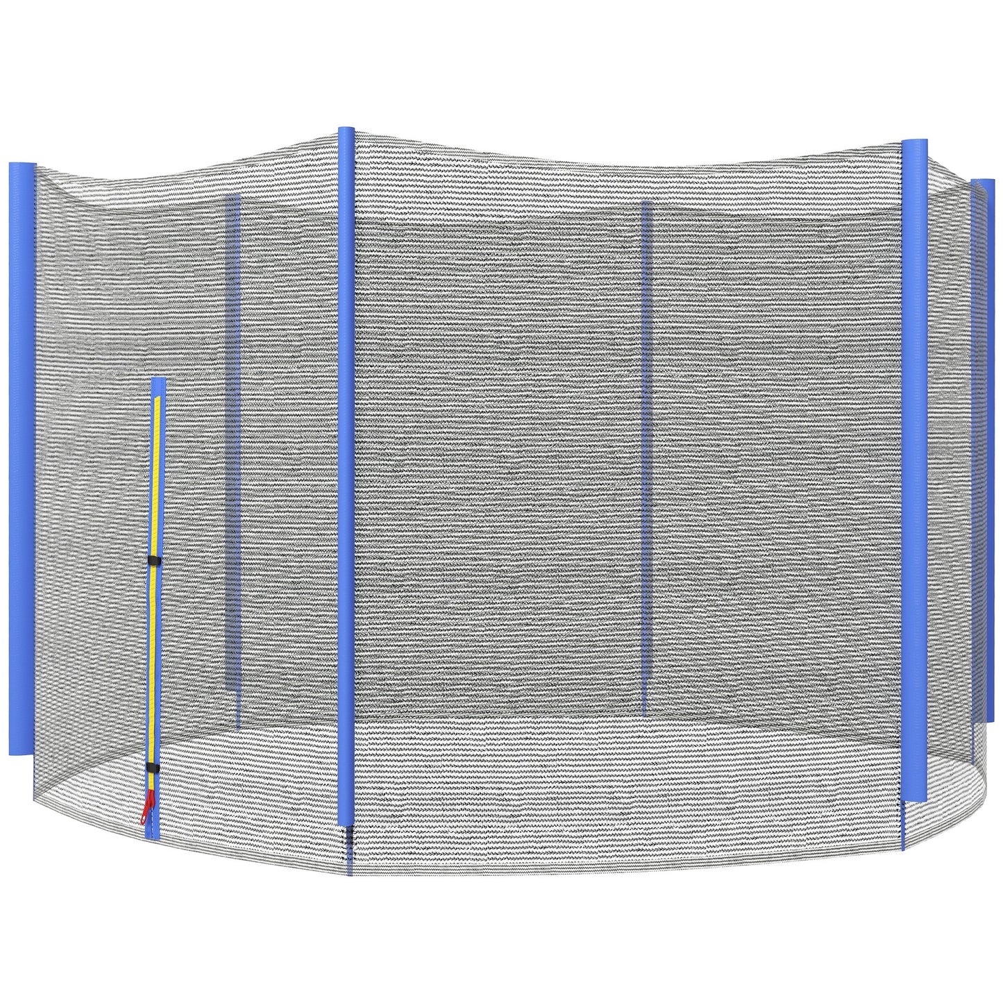 Photo of SPORTNOW 10ft Trampoline Net Replacement with 6 Plastic Pole Covers, Weather-Resistant Trampoline Netting Replacement with Zipped Entrance, Poles Not Included, Blue in Blue colour on a white background