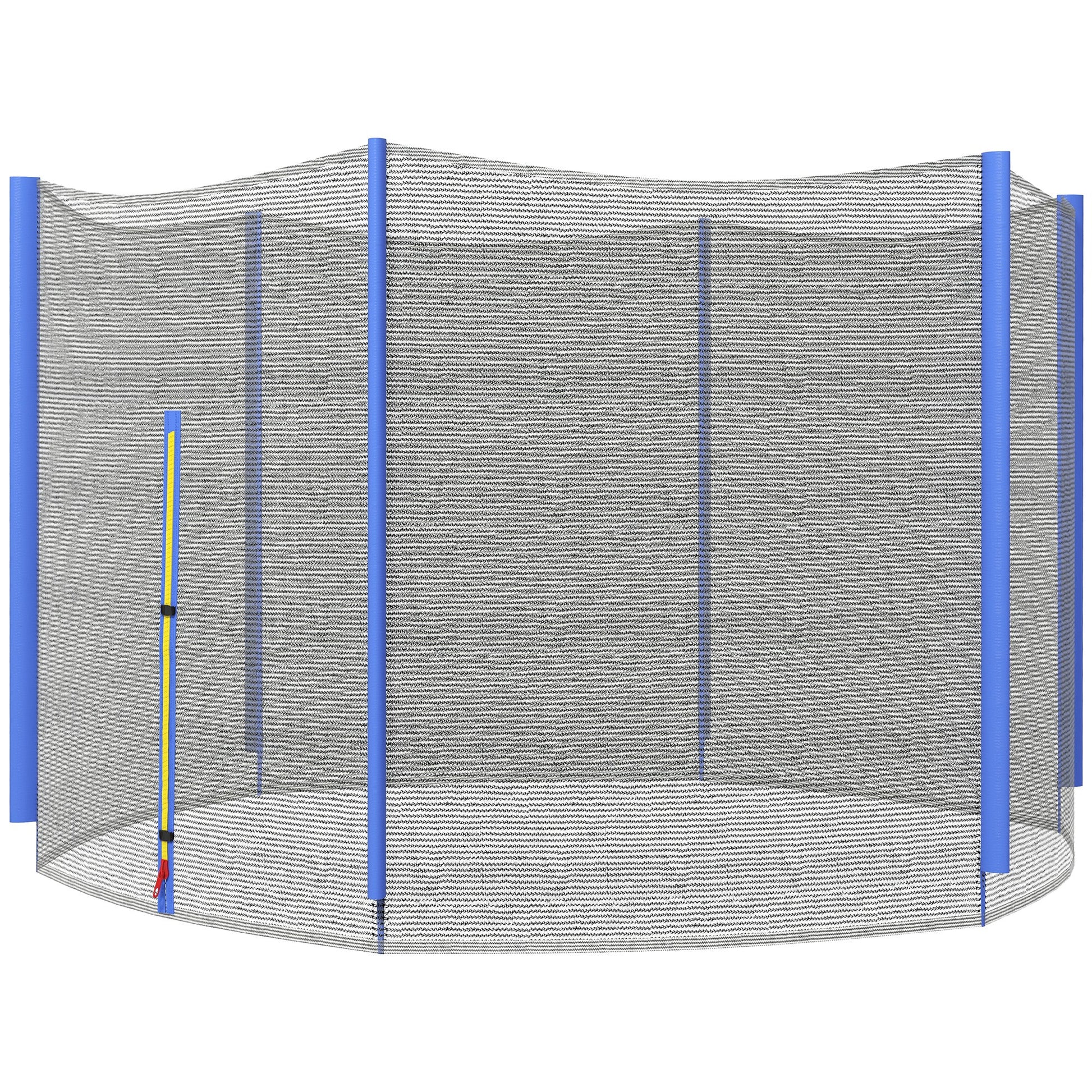 Photo of SPORTNOW 10ft Trampoline Net Replacement with 6 Plastic Pole Covers, Weather-Resistant Trampoline Netting Replacement with Zipped Entrance, Poles Not Included, Blue in Blue colour on a white background