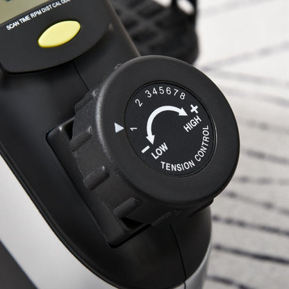 Close-up of the HOMCOM pedal exerciser's numbered tension control dial