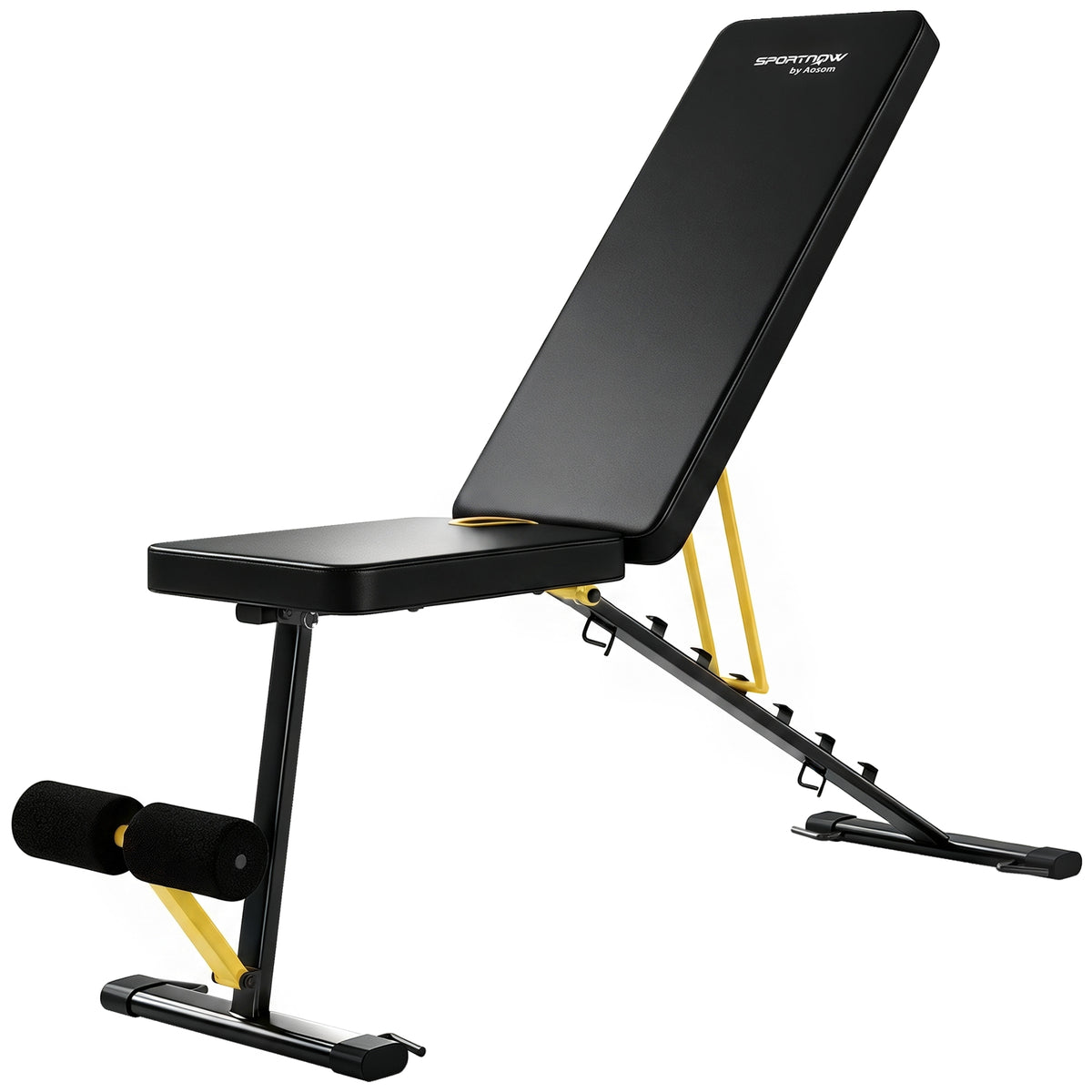 Photo of SPORTNOW Adjustable Weight Bench, 300kg Incline Decline Flat Foldable Bench Press with 7 Backrest Positions and Resistance Bands in Bands colour on a white background
