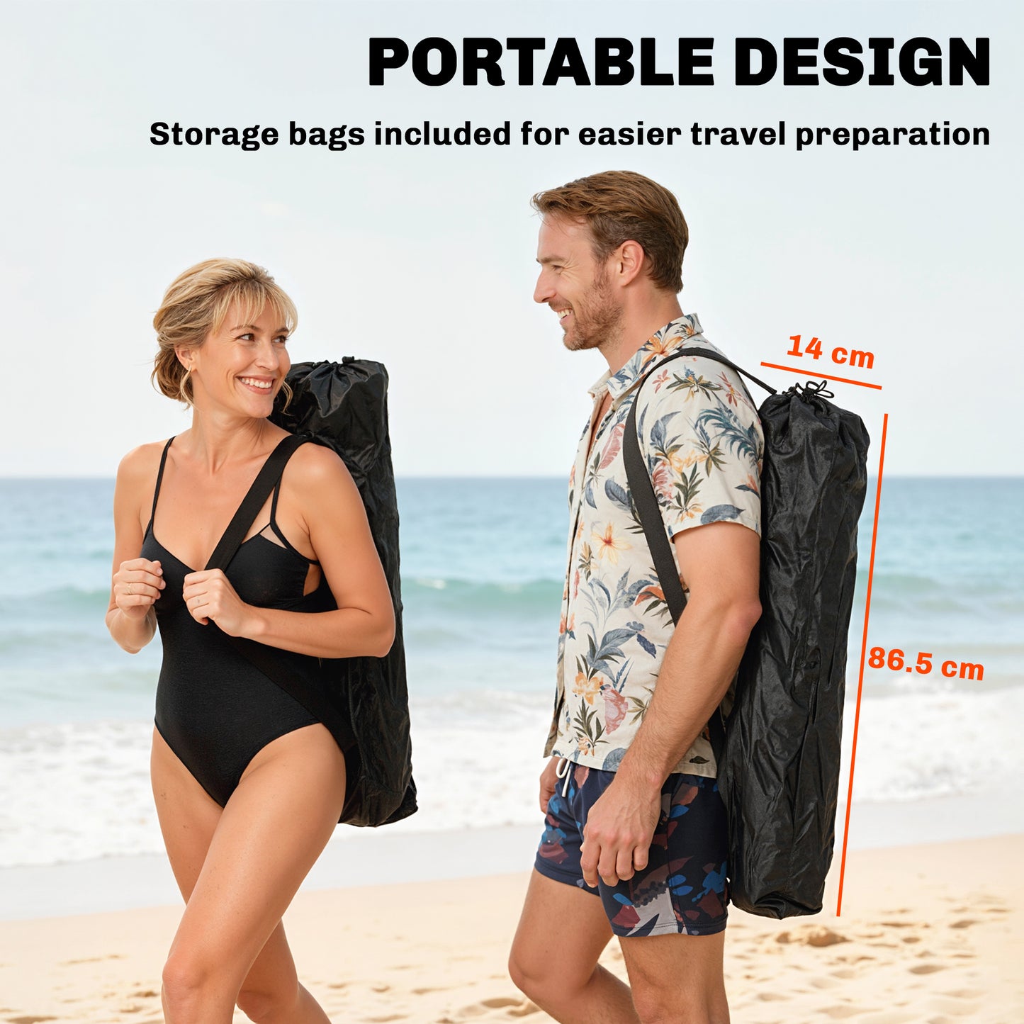 Outsunny Set of 2 Reclining Folding Camping Chair w/ Detachable Footrest, Storage Bag, Cup Holder & Headrest, Blue and Grey