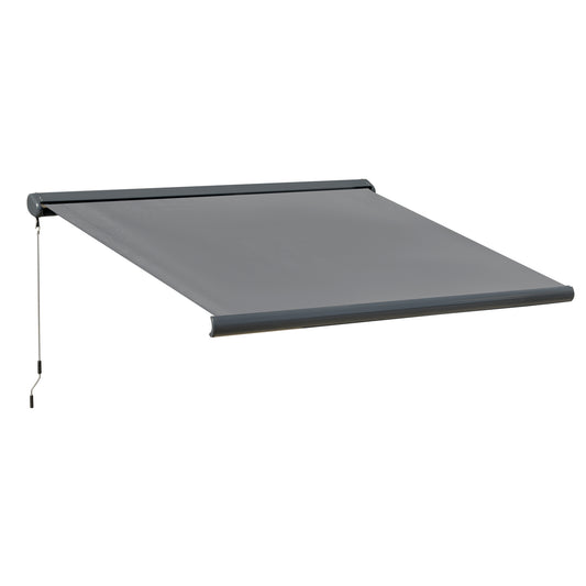 Photo of Outsunny Cassette Electric Manual Awning Door Window Retractable Canopy w/ R/C in R/C colour on a white background