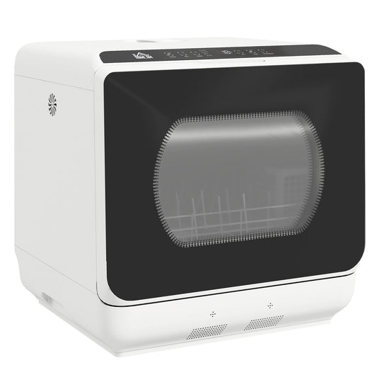 Photo of HOMCOM Six-Programme Countertop Dishwasher - White in White colour on a white background