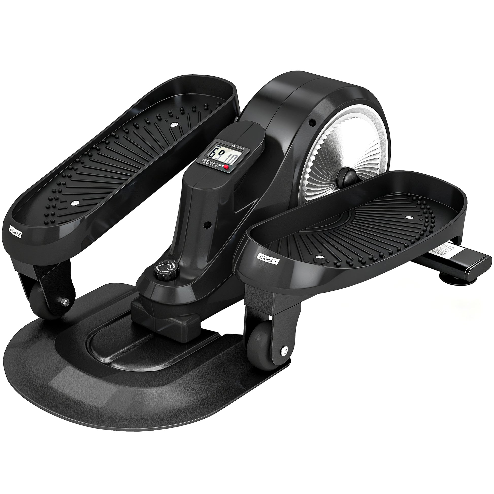 Photo of SPORTNOW Under Desk Elliptical Machine with LCD Monitor, 8 Adjustable Magnetic Resistances for 2-in-1 Seat & Stand Up Exercise in Exercise colour on a white background