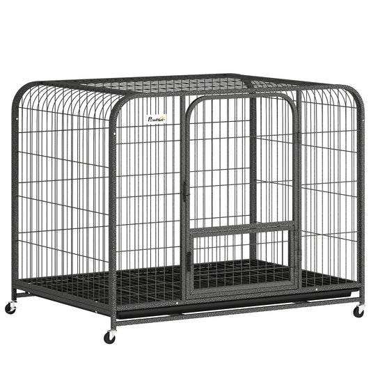 Photo of PawHut Heavy Duty Dog Crate,109 x 72 x 85 cm, Large Dog Cage for Small to Large Breeds in Breeds colour on a white background